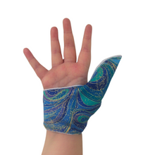 Load image into Gallery viewer, Thumb guard.  A fabric thumb glove to help stop thumb sucking and other habits. Can be pulled off by babies and toddlers
