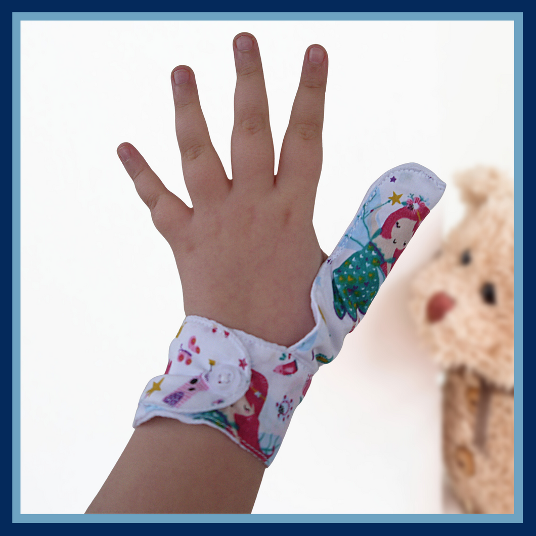 Thumb Guard glove with single wrist strap, to help Stop thumb sucking habits in children and adults