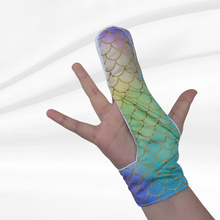 Load image into Gallery viewer, Finger guard glove to help children and adults stop finger sucking. Mermaid theme

