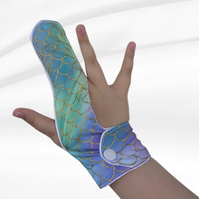 Load image into Gallery viewer, Finger guard glove to help children and adults stop finger sucking. Mermaid theme
