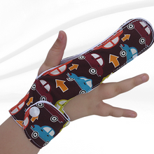 Load image into Gallery viewer, Finger guard glove to help children and adults stop finger sucking. Car theme
