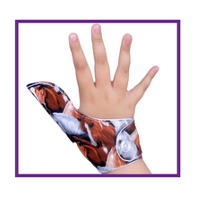 Load image into Gallery viewer, Thumb guard. Thumb sucking thumb glove. Horse themed. Animal Thumb Guards Collection
