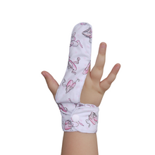 Load image into Gallery viewer, Finger guard for children who want to stop finger sucking. Ballet slipper themed fabric
