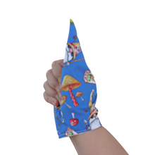 Load image into Gallery viewer, Thumb sucking thumb Guard. Single thumb glove, Garden Gnomes themed.
