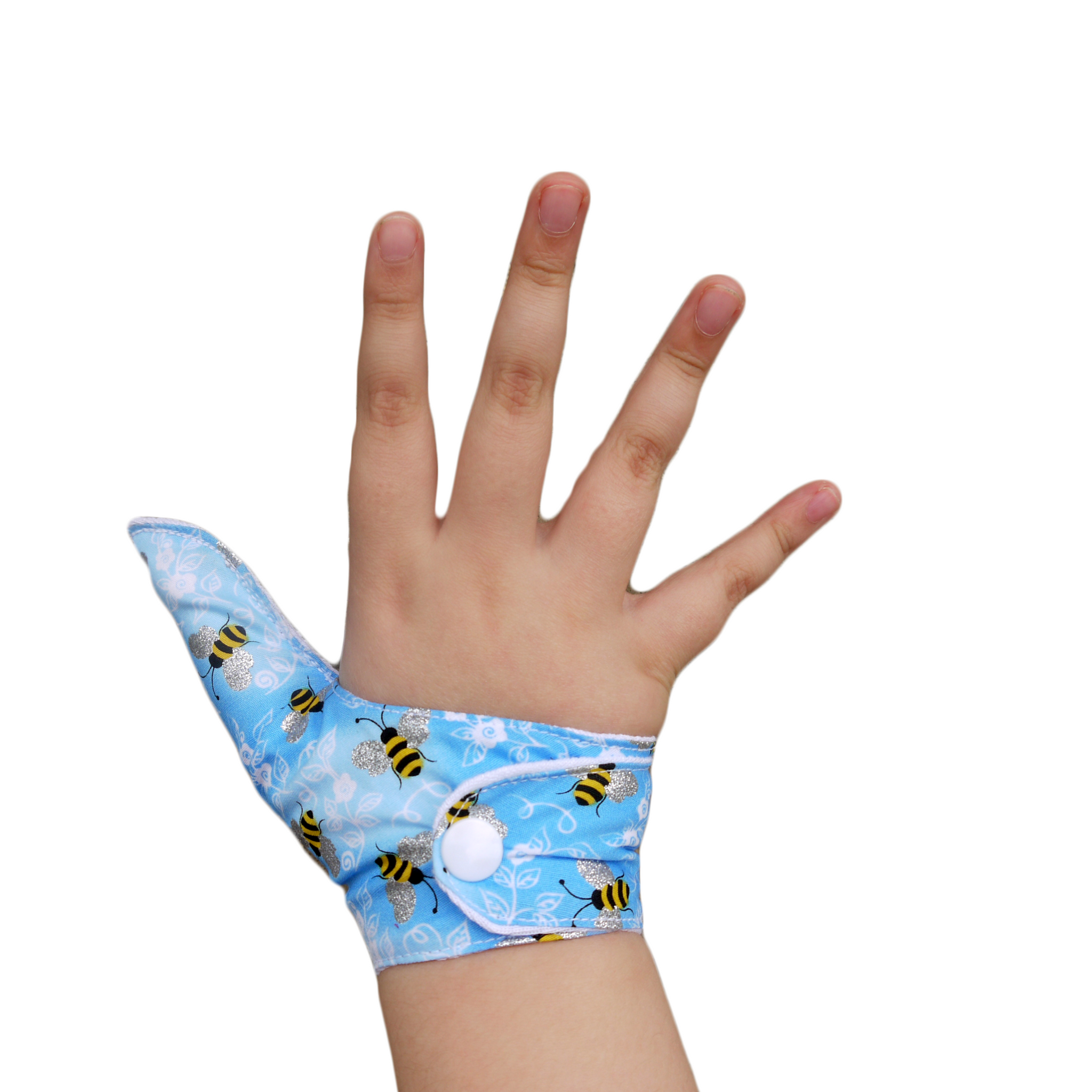 Finger guard for children who want to stop finger sucking. Blue bee th –  The Thumb Guard Store